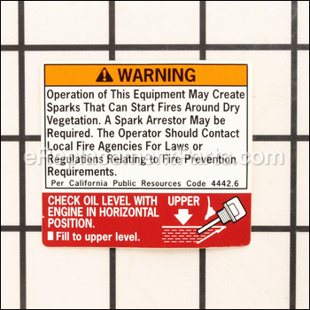 Label, Spark Warning - 87549-Z3E-J20:Honda