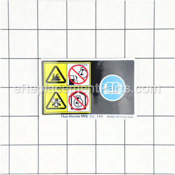Mark- Operator Caution - 87516-Z4H-810:Honda
