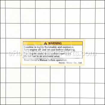 Mark- Operator Caution - 87516-Z0J-000:Honda