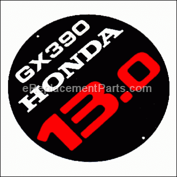 Emblem - Gx390 13.0 - Honda - 87521-ZF6-W02:Honda