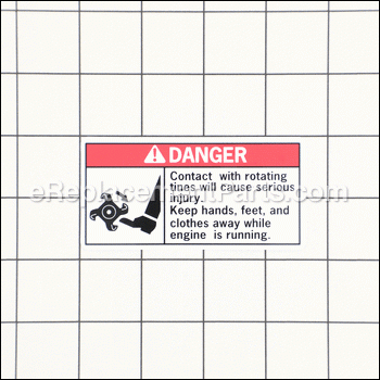 Label, Tine Danger (english) - 87406-V42-A20:Honda