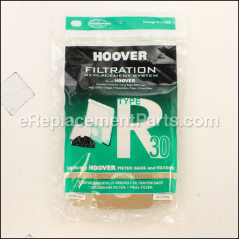 Type R-30 Filter Bag-5 Pack + 2 Filters - H-40101002:Hoover