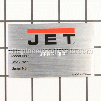 Identification Plate - JTAS10-30:Jet