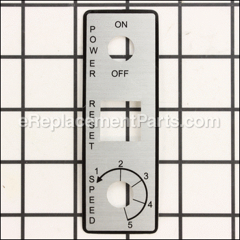 Control Panel Label - JWL1220VS-199:Jet