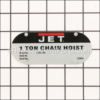 Name Plate - L100-100-29:Jet