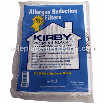 Allergen Control Bag-3M 6Pk - K-204803:Kirby
