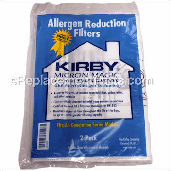 Paper Bag - 3/M Allergen Control 2Pk - K-205803:Kirby