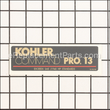Decal , 13 Hp - 12 113 110-S:Kohler