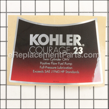 Decal, 23 Hp - 32 113 14-S:Kohler