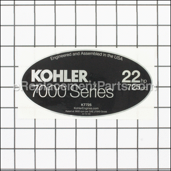 Label, 7000 Series 725Cc Bad Boy - 32 113 120-S:Kohler