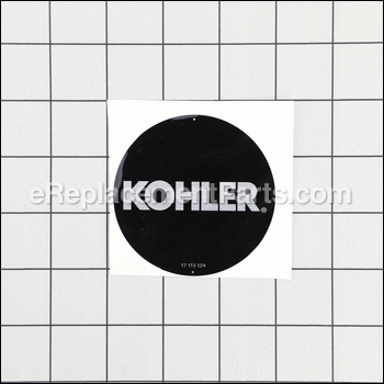 Silver & Black Decal, Recoil - 17 113 86-S:Kohler