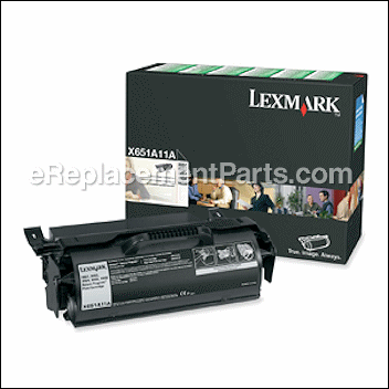 Black Print Cartridge - X651A11A:Lexmark