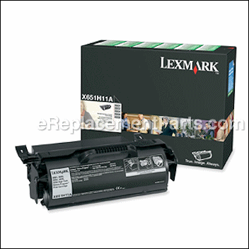 Black High Yield Print Cartridge - X651H11A:Lexmark