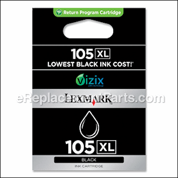 105Xl Black High Yield Return Program Ink Cartridge - 14N0822:Lexmark