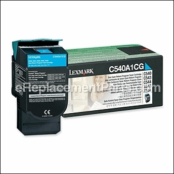 Cyan Return Program Toner Cartridge - C540A1CG:Lexmark