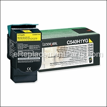 Yellow High Yield Return Program Toner Cartridge - C540H1YG:Lexmark