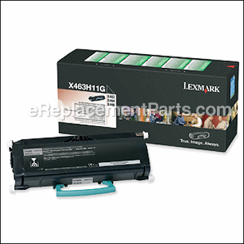 Black High Yield Toner Cartridge - X463H11G:Lexmark
