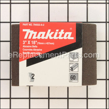 Sandpaper Belts - 2 Pack, 60 G - 794553-A-2:Makita