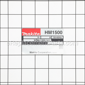 Name Plate Hm1500 - 859192-0:Makita