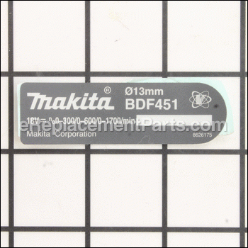 Name Plate - 862617-5:Makita