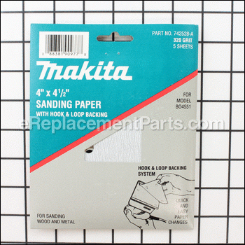 4-inchx4-1/2-inch S.paper#320 - 742528-A:Makita
