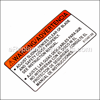 Caution Label - 810481-8:Makita