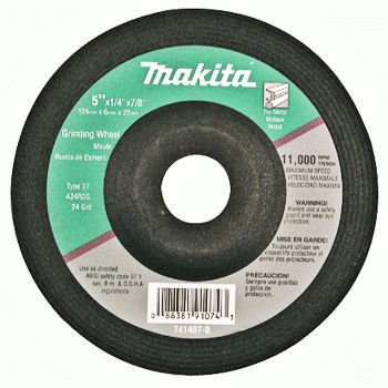Grinding Wheel - 4-1/2 Diameter, 1/4 Thick, 5/8-11 Arbor - 741416-B:Makita