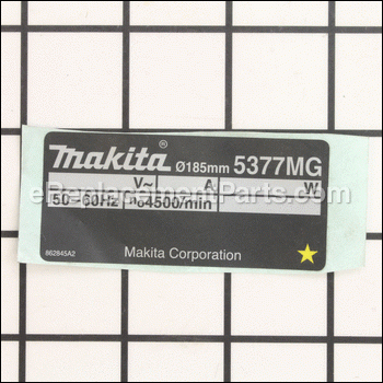 5377mg Name Plate - 862845-2:Makita