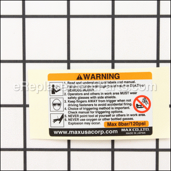 Warning Label - CN37439:Max