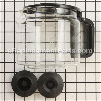 12 Cup Glass Eurostyle, Black - 1-GL212-BL-6:Medelco