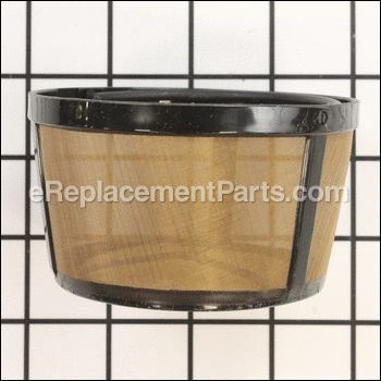 4 Cup Basket Perm. Golden Coffee Filter - 2-BF111A-CB-6:Medelco