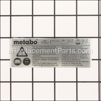 Indication Label - 338117340:Metabo