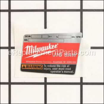 Service Nameplate Kit - 12-20-1305:Milwaukee