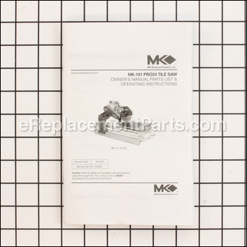 Owners Manual, Mk-101 Pro Ser - 158808:MK Diamond