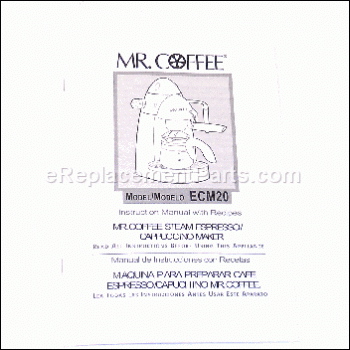 Instruction Book, Ecm 2 - 108671000000:Mr. Coffee
