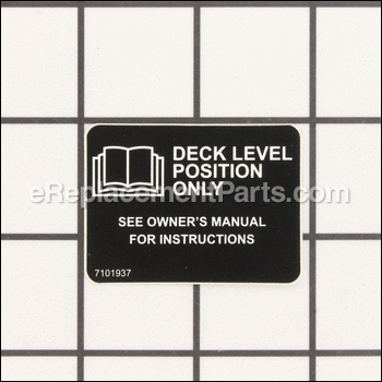 Decal, Deck Level - 7101937YP:Murray