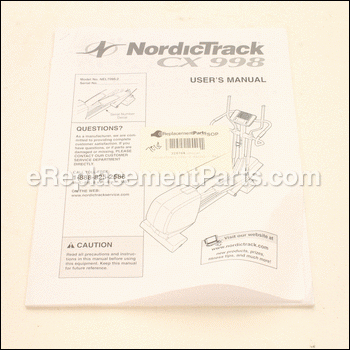 User's Manual - Nel70951 - 226764:NordicTrack