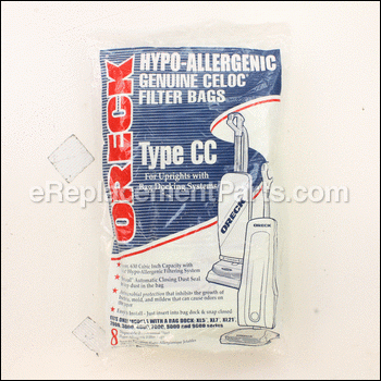 Dust Bag, (8 Pk.) Hypo Allergenic - O-20008DW:Oreck