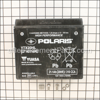 Battery-Ytx20hl, 18ah, 310 Cca - 4011496:Polaris