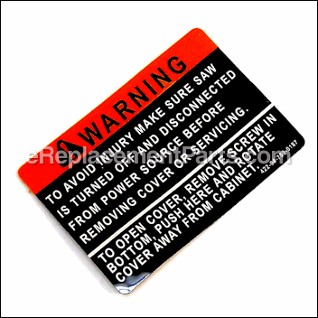 Warning Label - 422047520187S:Delta