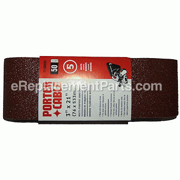 Sandpaper Belts - 5 Pack, 50 G - 713100505:Porter Cable