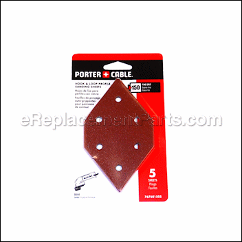 5 Pack 150 Grit Diamond Shaped Hook and Loop Profile Sanding She - 767601505:Porter Cable