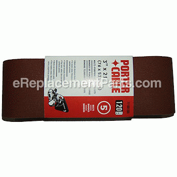 Sandpaper Belts - 5 Pack, 120 - 713101205:Porter Cable