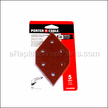 5 Pack 80 Grit Diamond-shaped - 767600805:Porter Cable