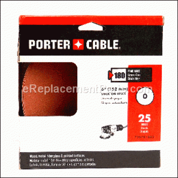 25-pack Adhesive 180-grit 6 0 - 726001825:Porter Cable