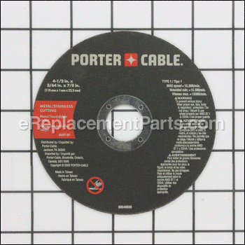 Cut Off Wheel 4-1/2x3/64x7/8 - 90549505:Porter Cable