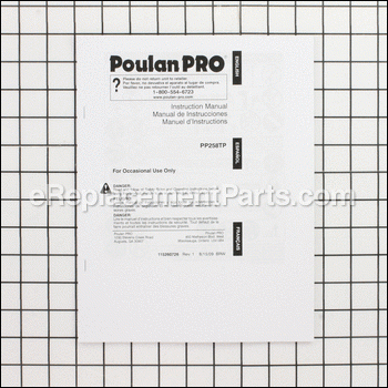 Manual - 115260726:Poulan