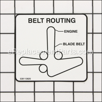 Decal, Belt Routing - 539112620:Poulan
