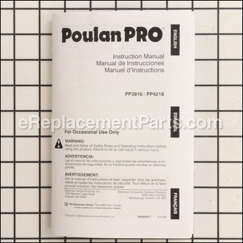 Manual-Operator - 545082917:Poulan