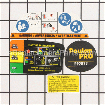 Decal Kit - 577588101:Poulan